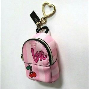 VICTORIA'S SECRET MINI CITY HANDBAG CHARM BACKPACK KEYCHAIN